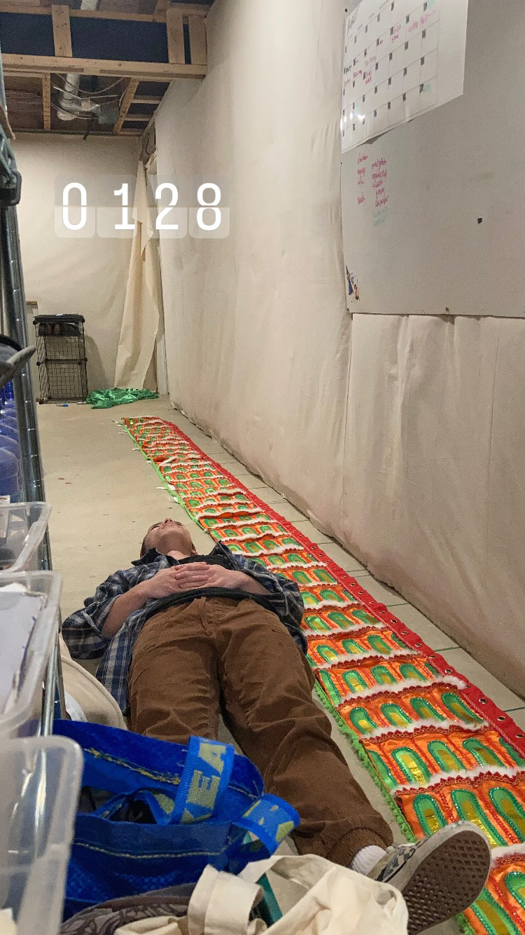 myself, laying on the floor