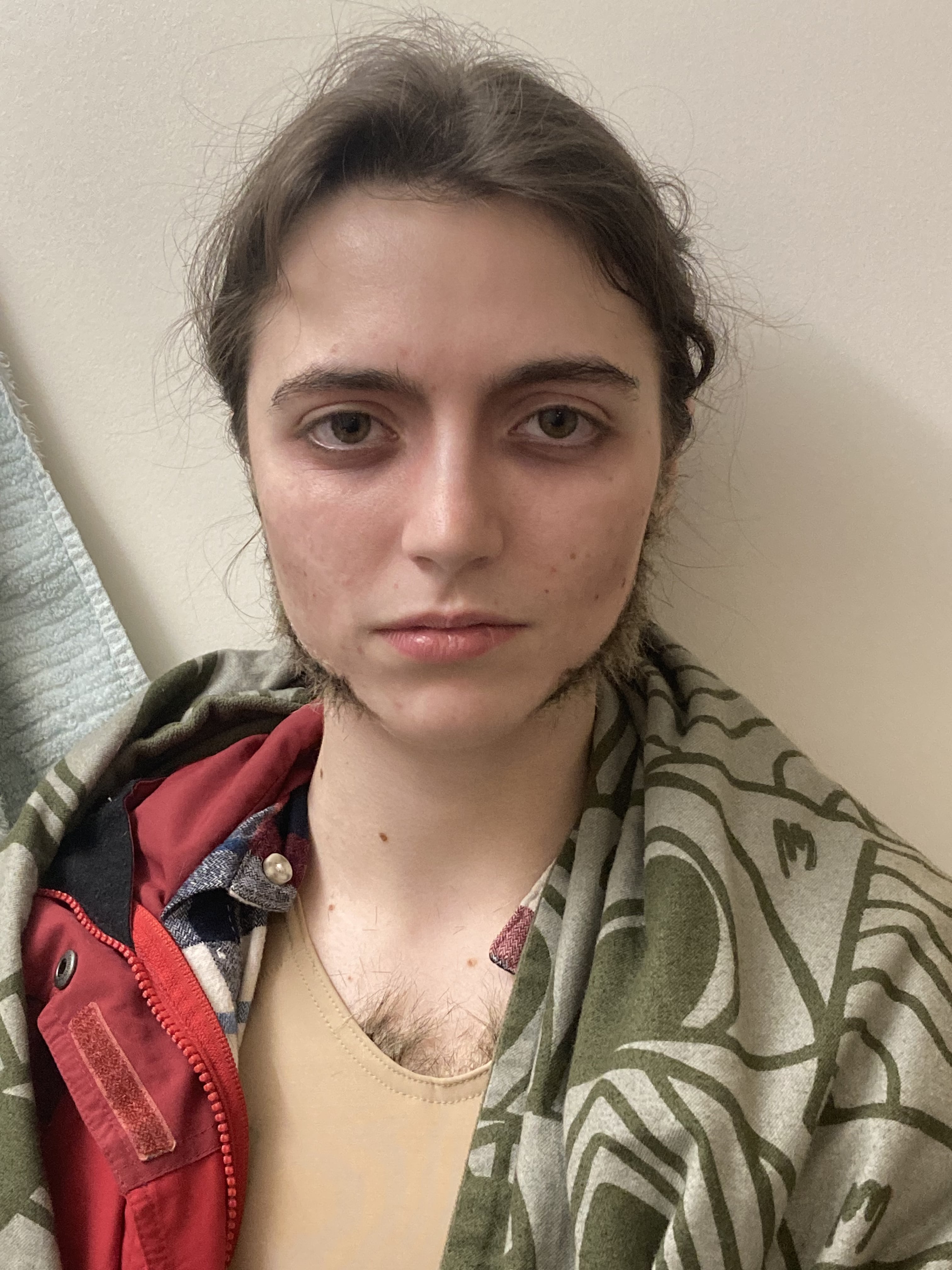 Front view of makeup for Test