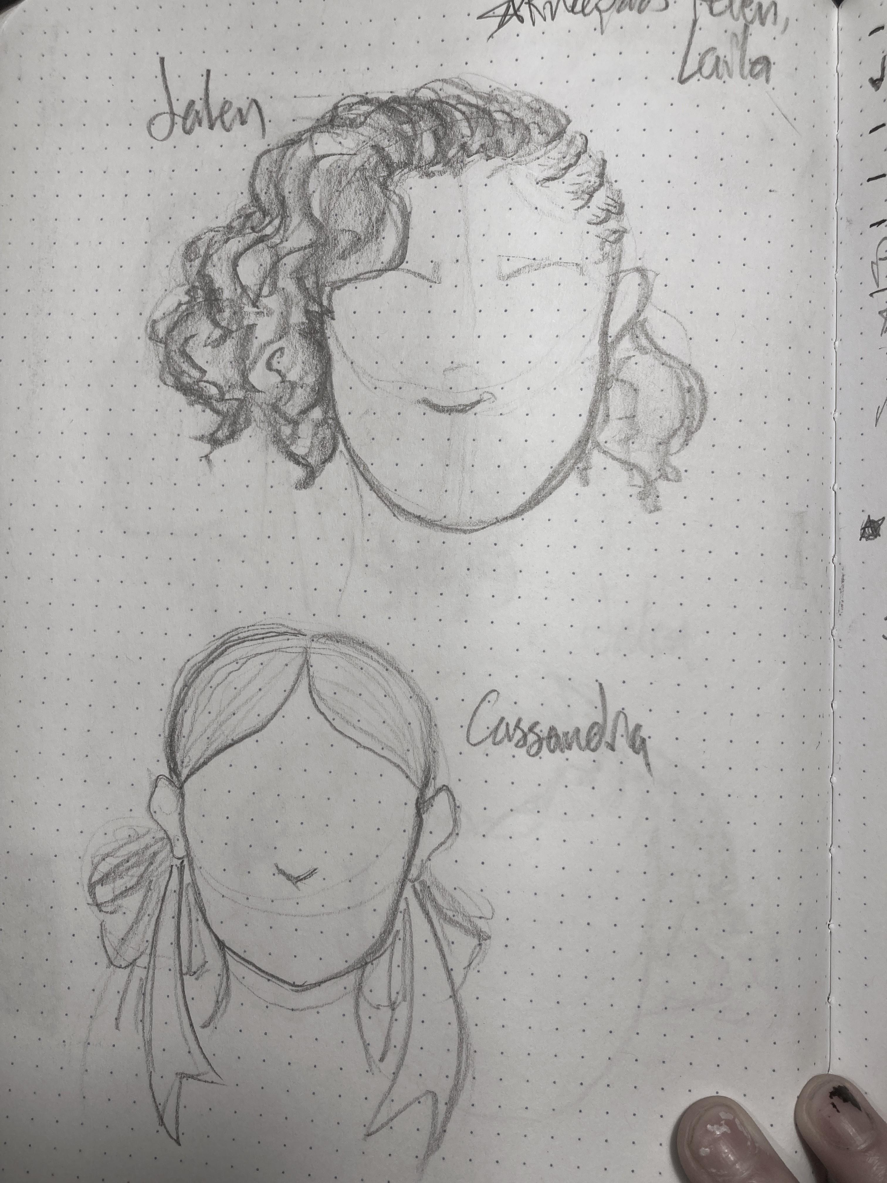 Cassandra / Jalen hair sketch