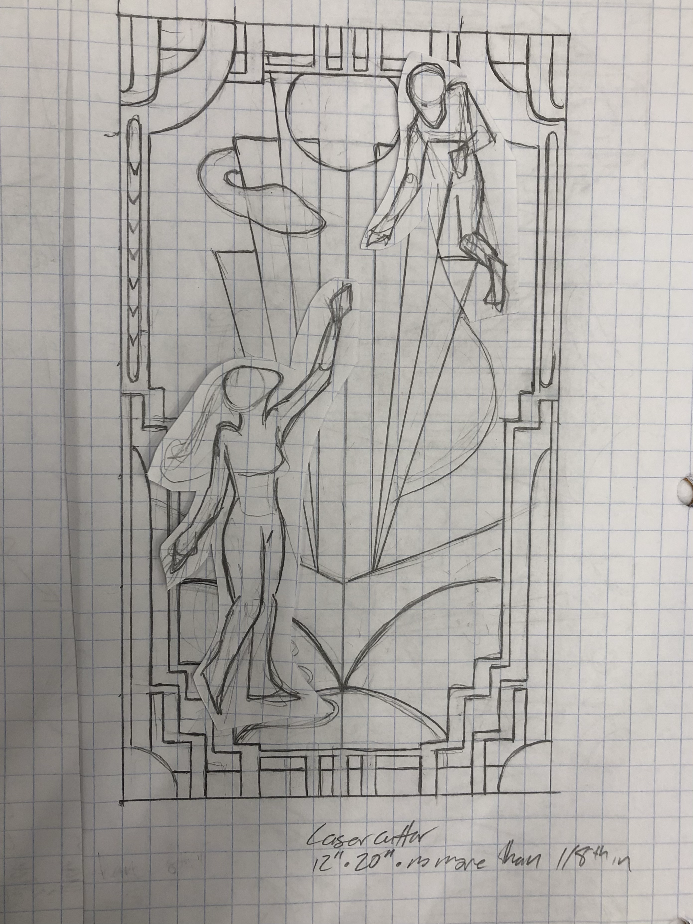 Original concept for the elevator door