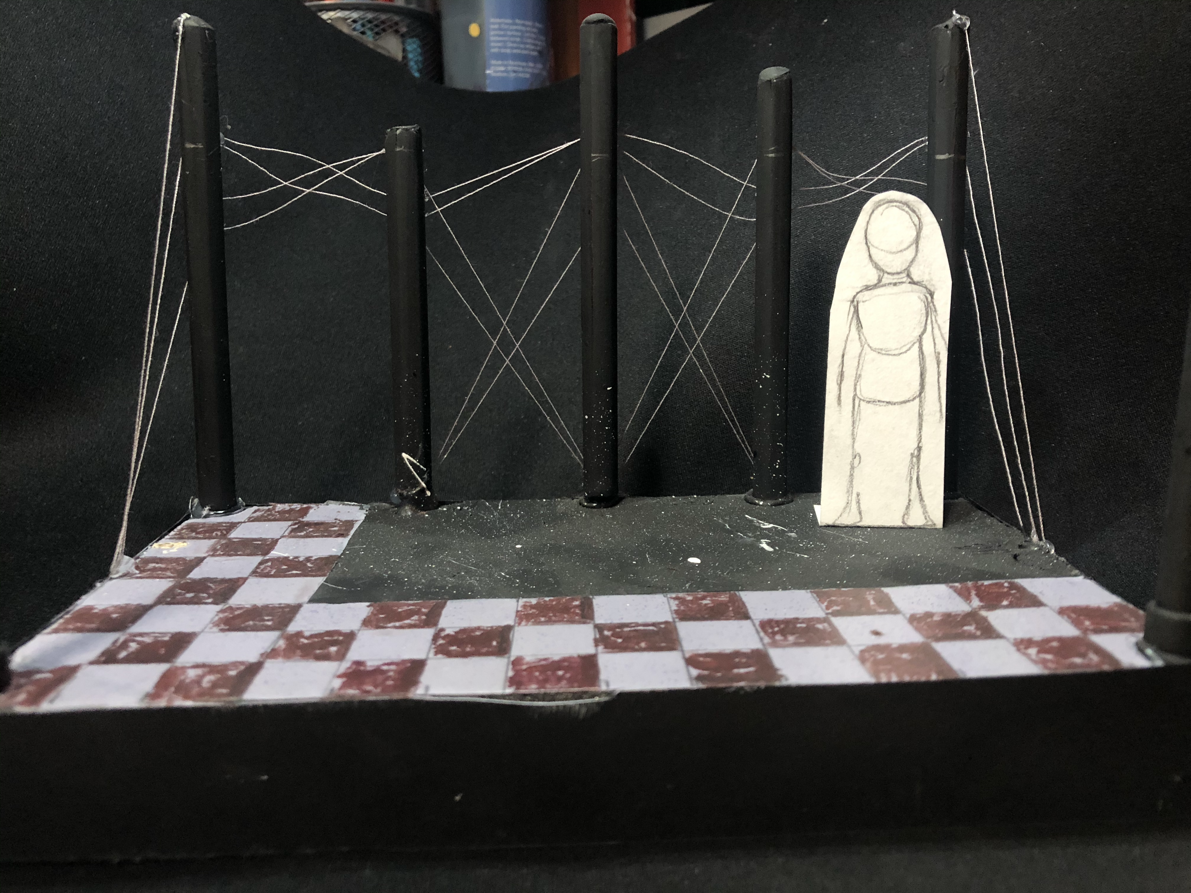 Scale model of the room of string