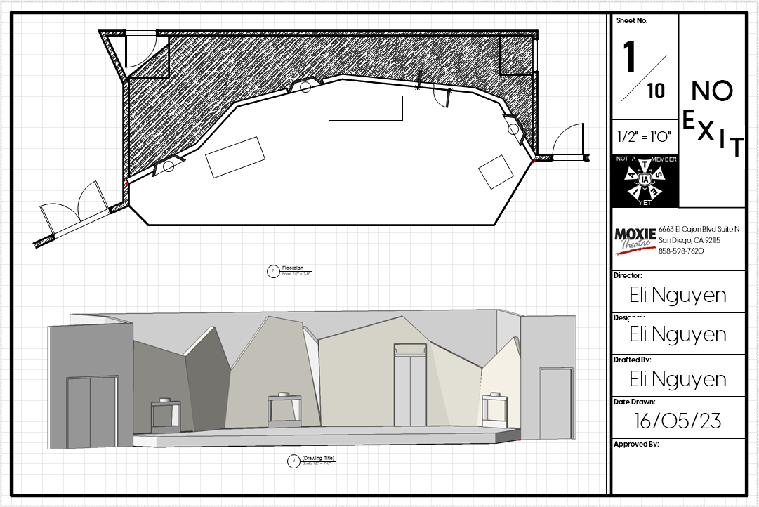 Vectorworks front elevation and floorplan
