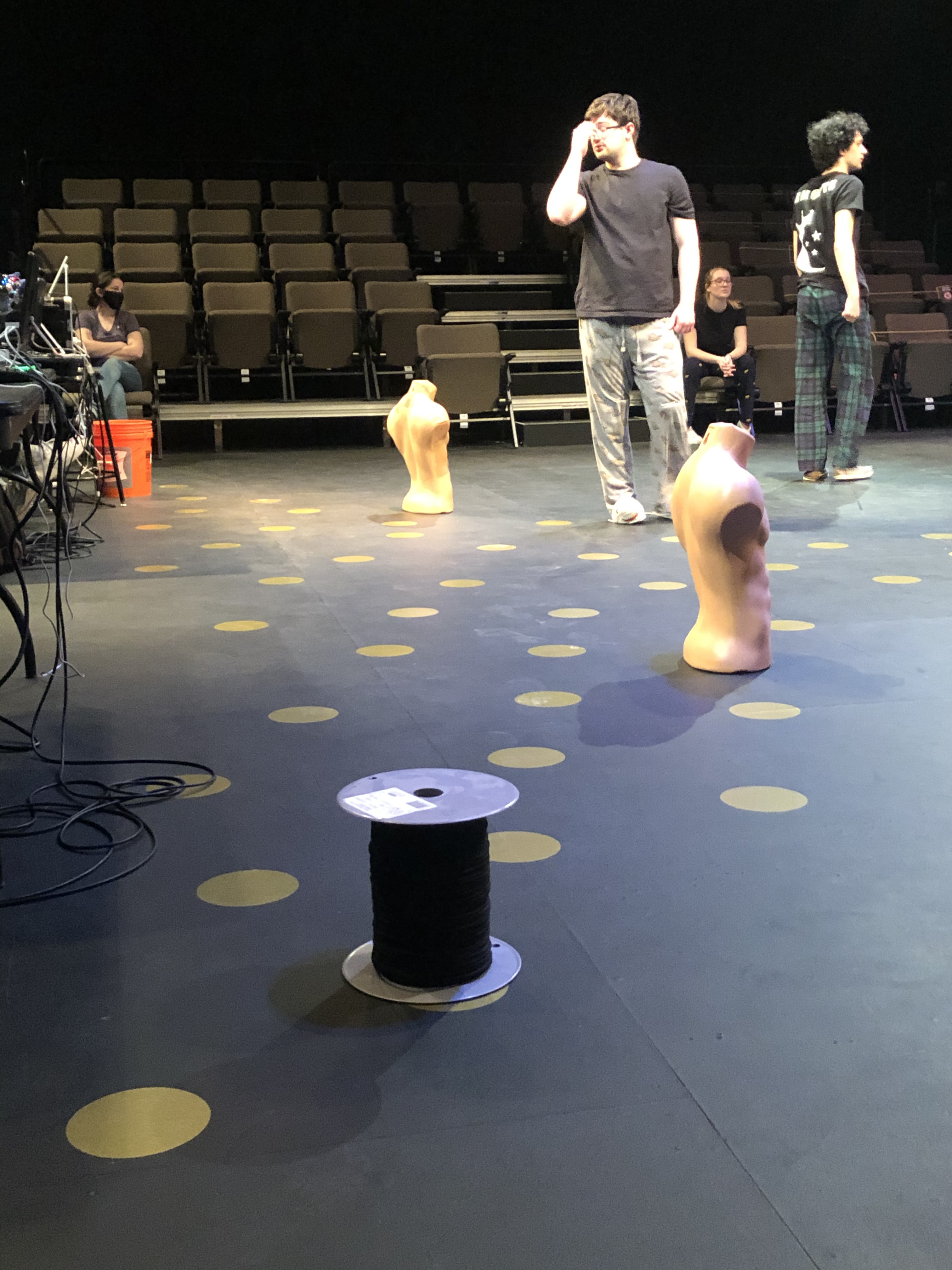 front view of set under work lights