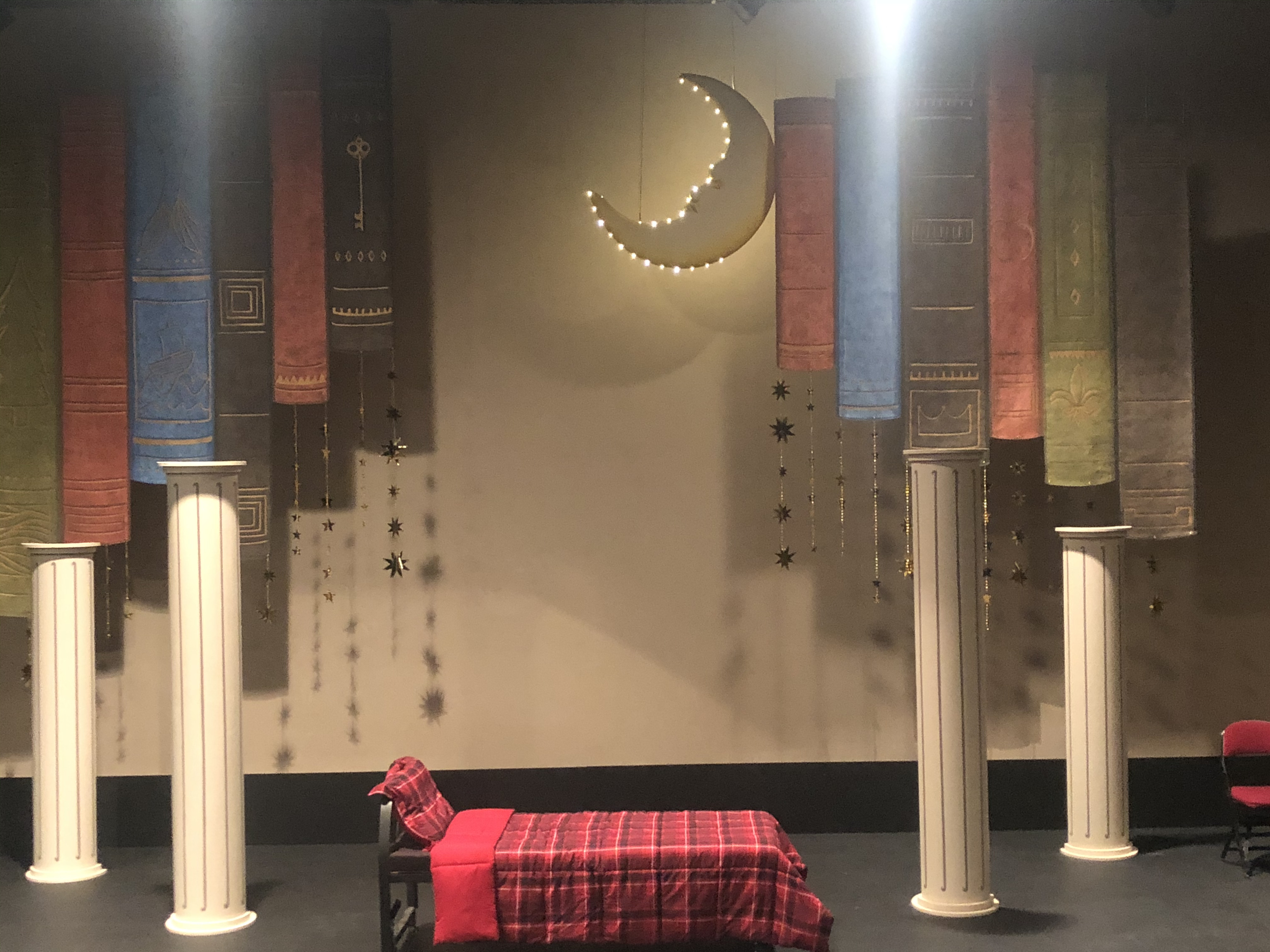 front view of set under work lights